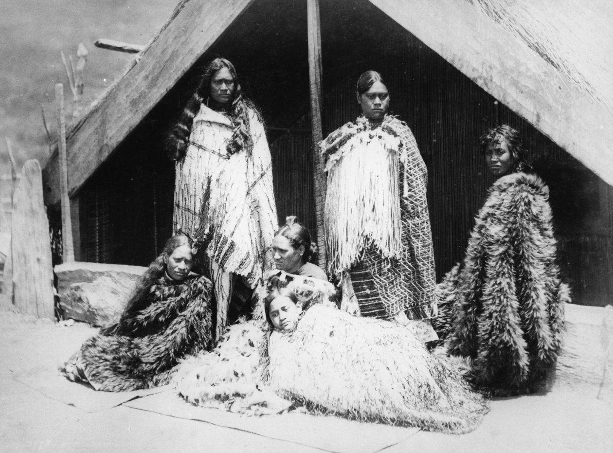 En gruppe maorikvinder, ca. 1880