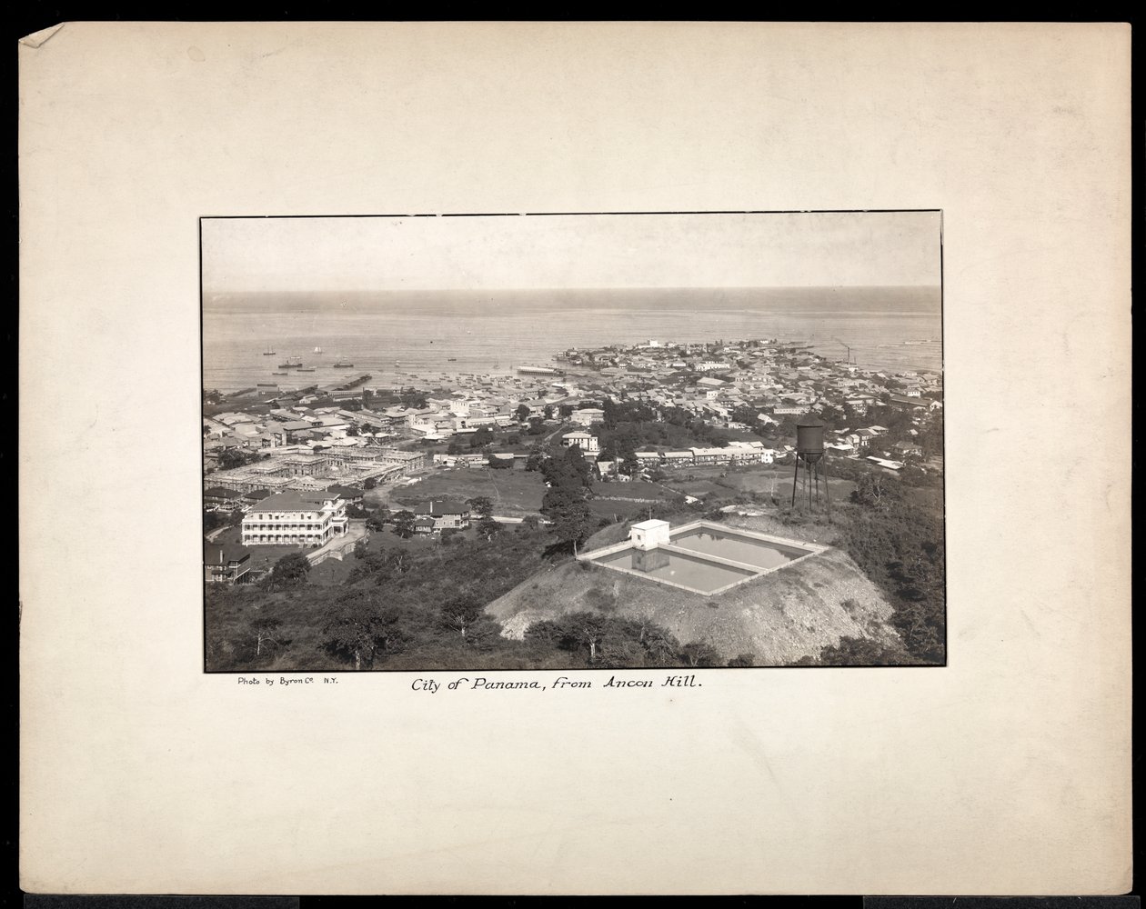Luftfoto af Panama City, 1912 eller 1913 (sølv gelatinetryk) af Byron Company