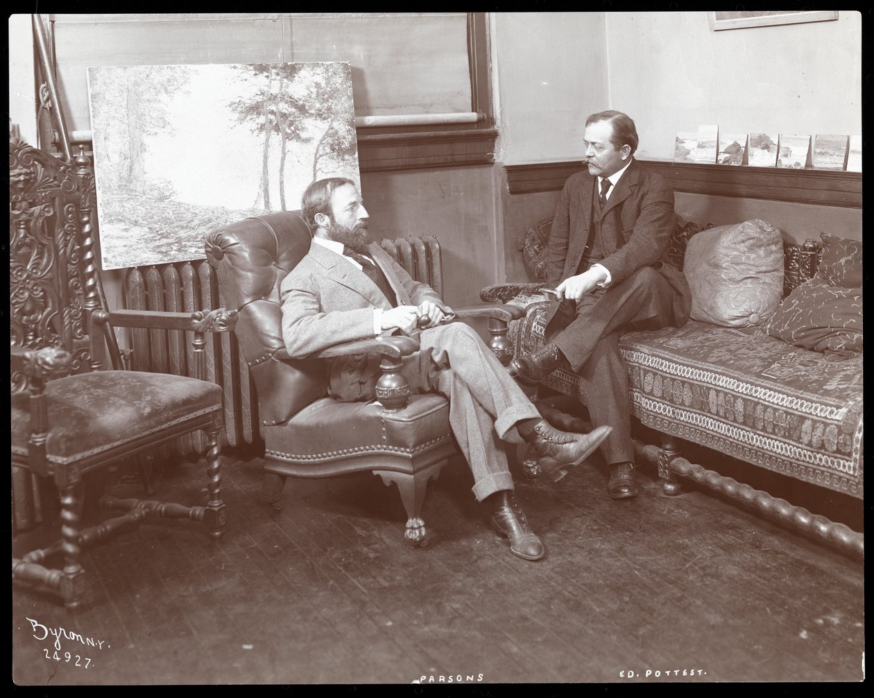 Kunstnerne Parsons og Ed Pottest, 1907 (sølv gelatinetryk) af Byron Company