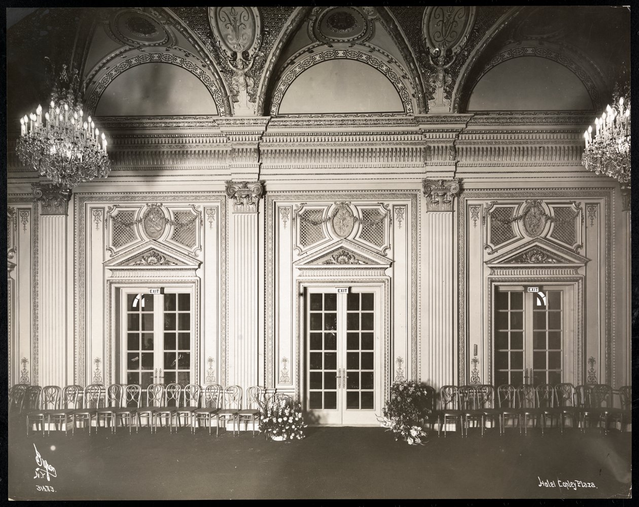 Balsal på Copley Plaza hotel, Boston, 1912 eller 1913 (sølv gelatinetryk) af Byron Company