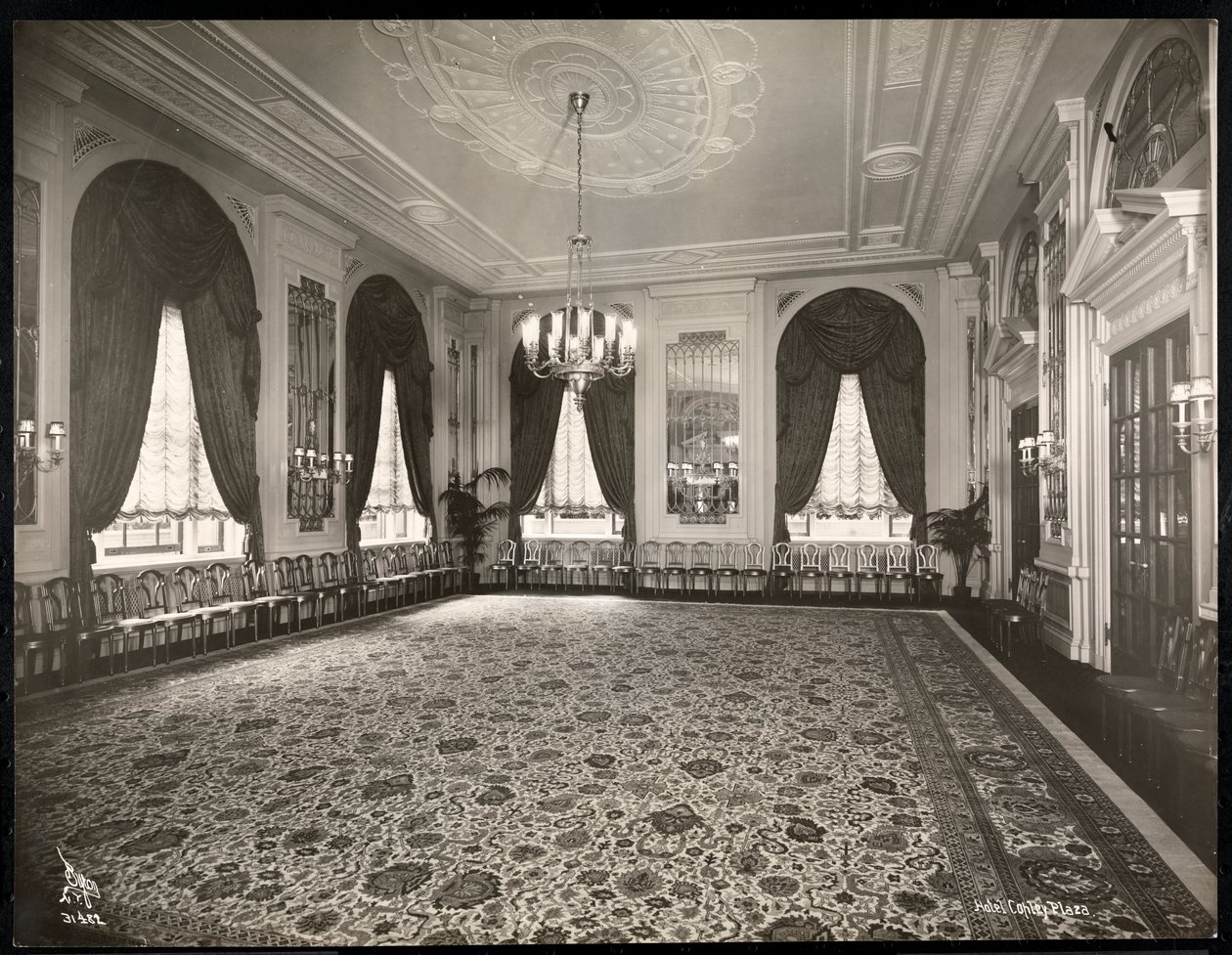 Balsal på Copley Plaza hotel, Boston, 1912 eller 1913 (sølv gelatinetryk) af Byron Company