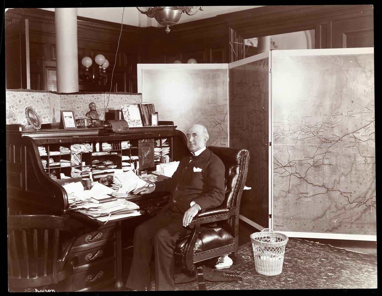 Chauncey Depew på sit kontor, New York, 1898 (sølv gelatinetryk) af Byron Company