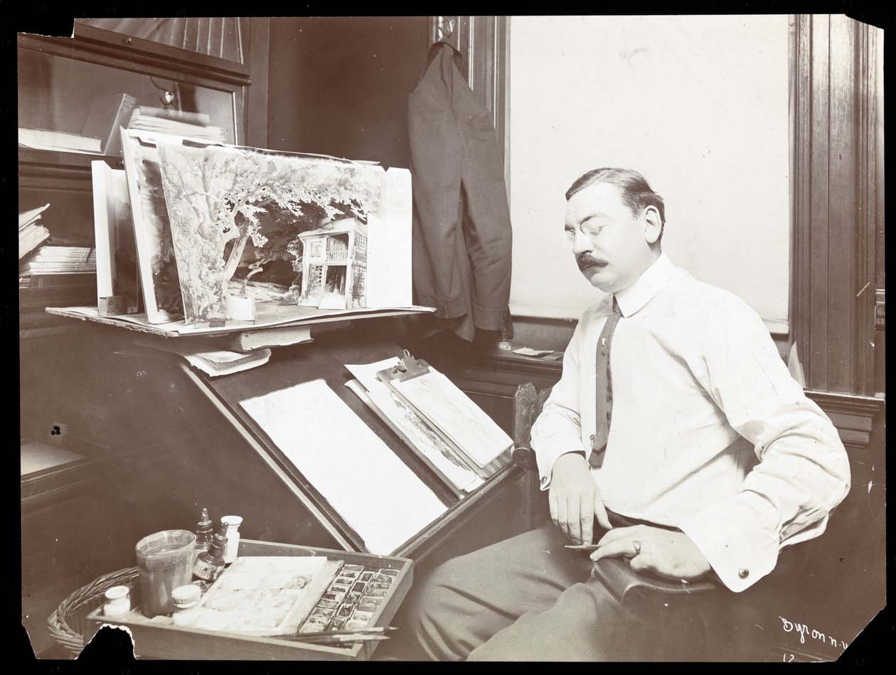 Joseph Physioc, scenisk designer, 1900-tallet (sølv gelatinetryk) af Byron Company