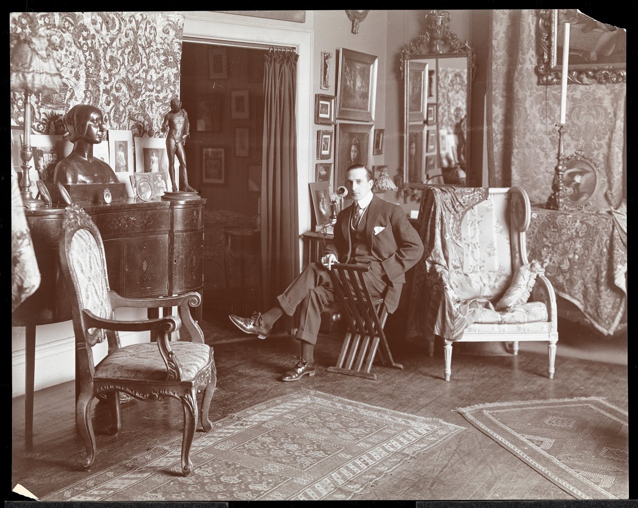 Malcolm Strauss i sit atelier i New York, ca. 1895 (sølv gelatinetryk) af Byron Company