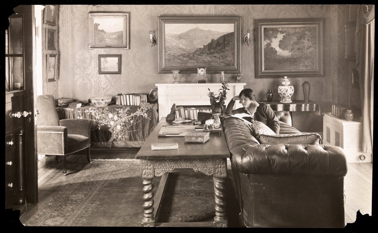 Margaret Illington derhjemme, 1900-tallet (sølv gelatinetryk) af Byron Company