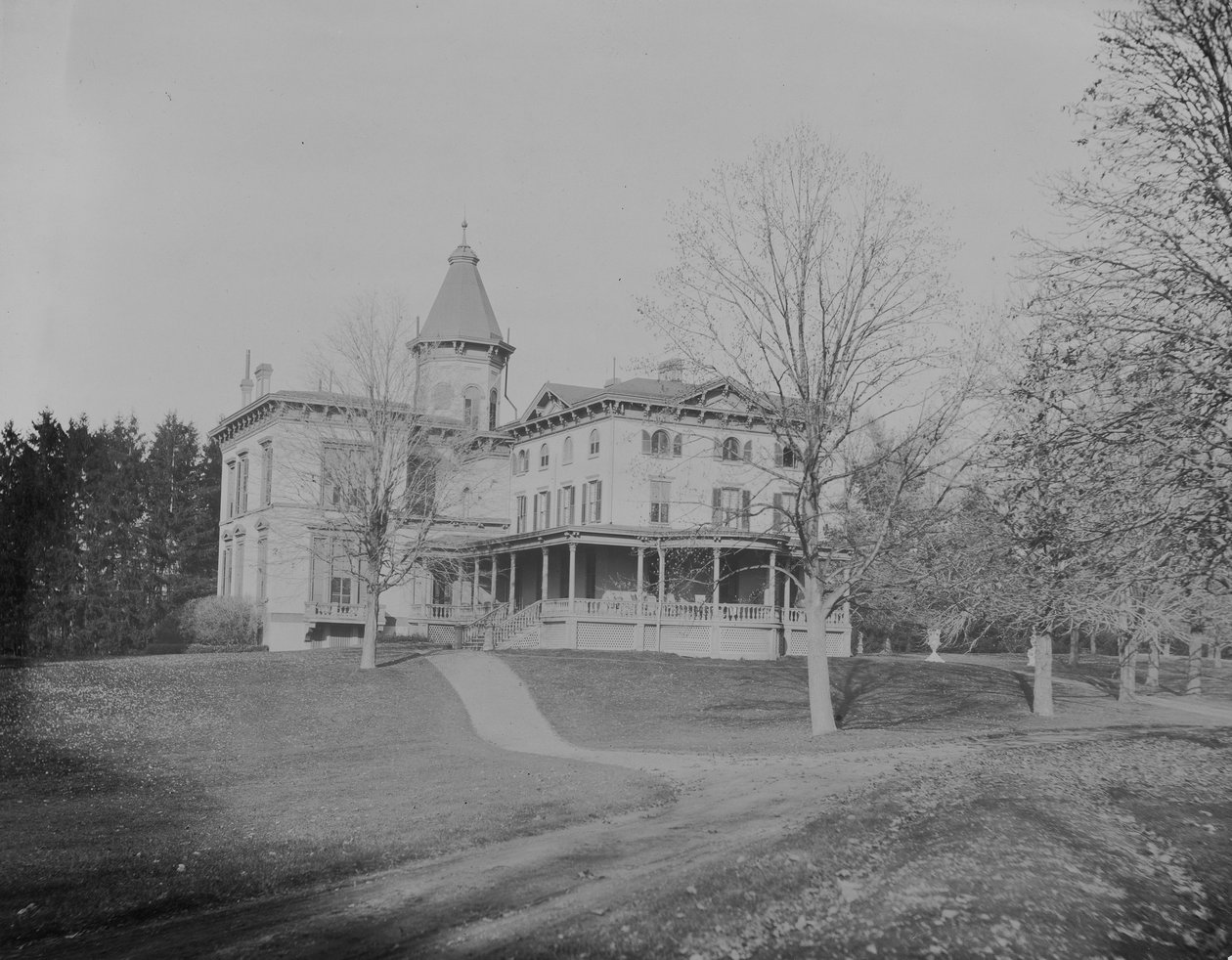 John Jacob Astors bolig i Rhinecliff, New York, 1893-94 (sølv gelatinetryk) af Byron Company