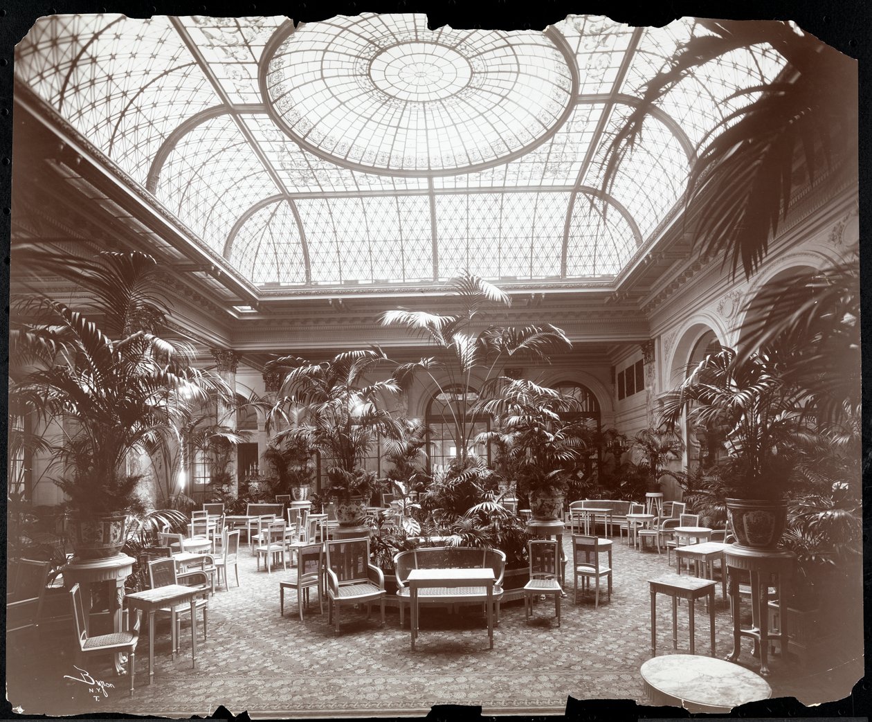 Lounge på Plaza Hotel, ca. 1907 (sølv gelatinetryk) af Byron Company