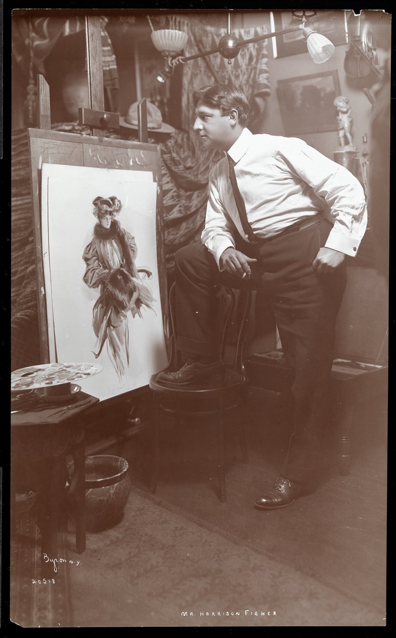 Mr. Harrison Fisher, 1905 (sølv gelatinetryk) af Byron Company