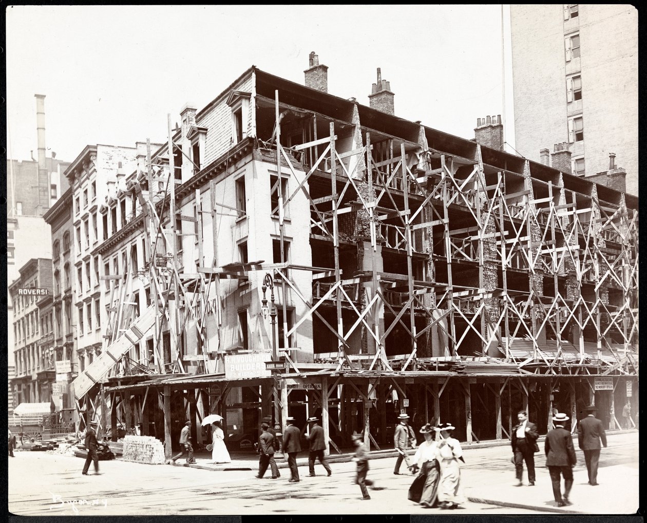The Hotel Metropolitan på Broadway og 27th Street, New York, ca. 1900 (sølv gelatinetryk) af Byron Company