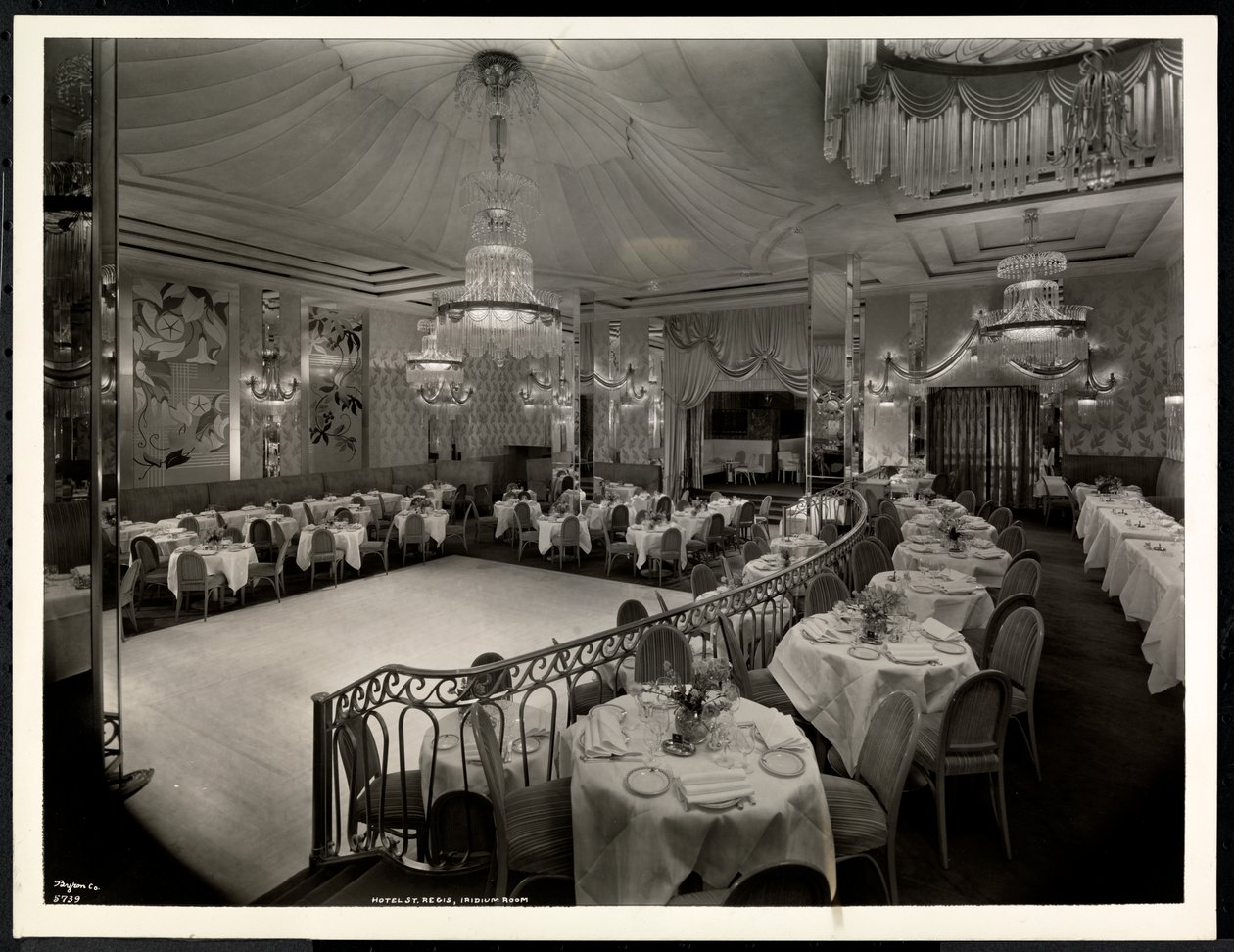 Iridium-værelset på Hotel St. Regis, 1937 (sølvgelatineprint) af Byron Company