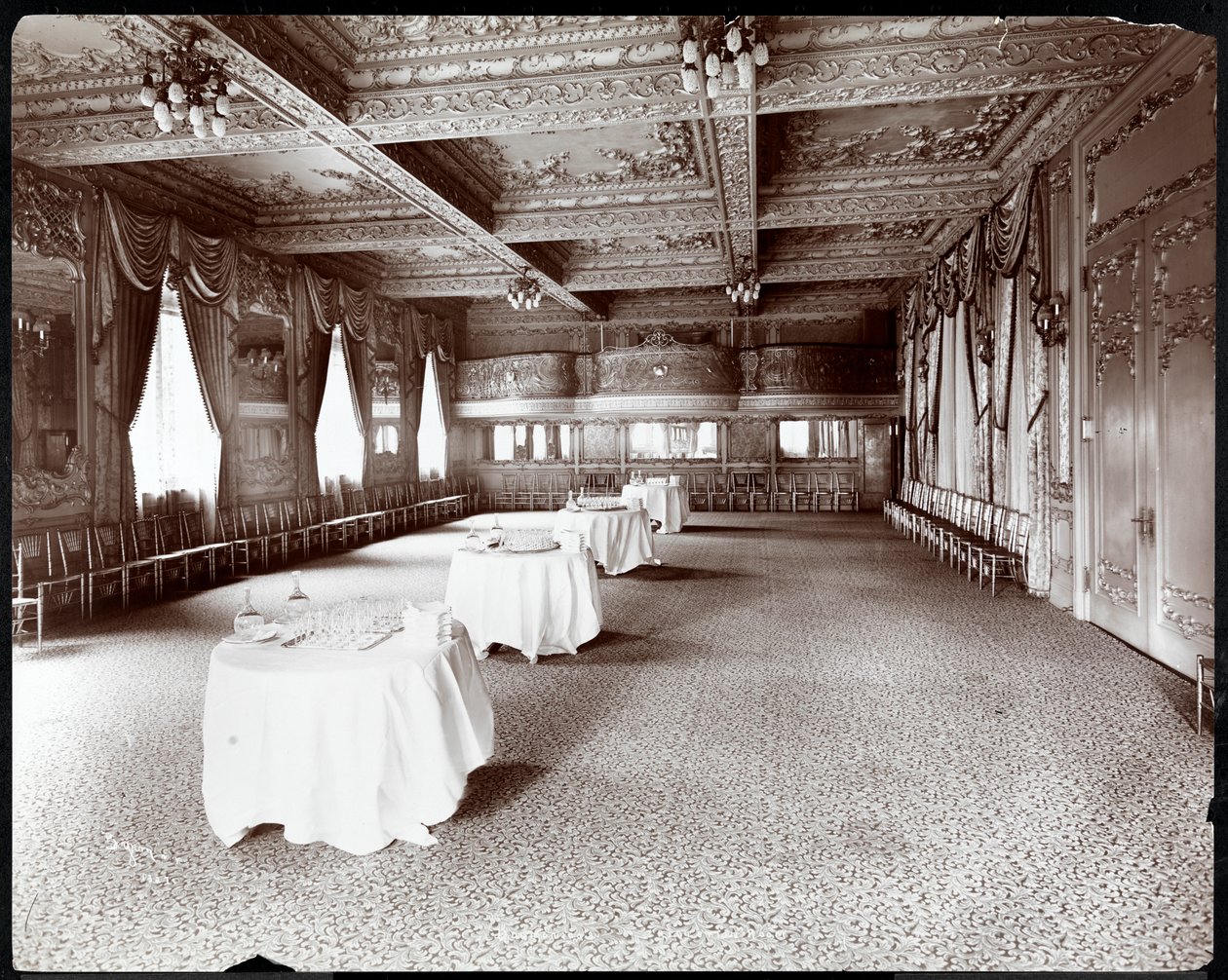 Receptionslokalet på Hotel Delmonico, 1902 (sølv gelatinetryk) af Byron Company