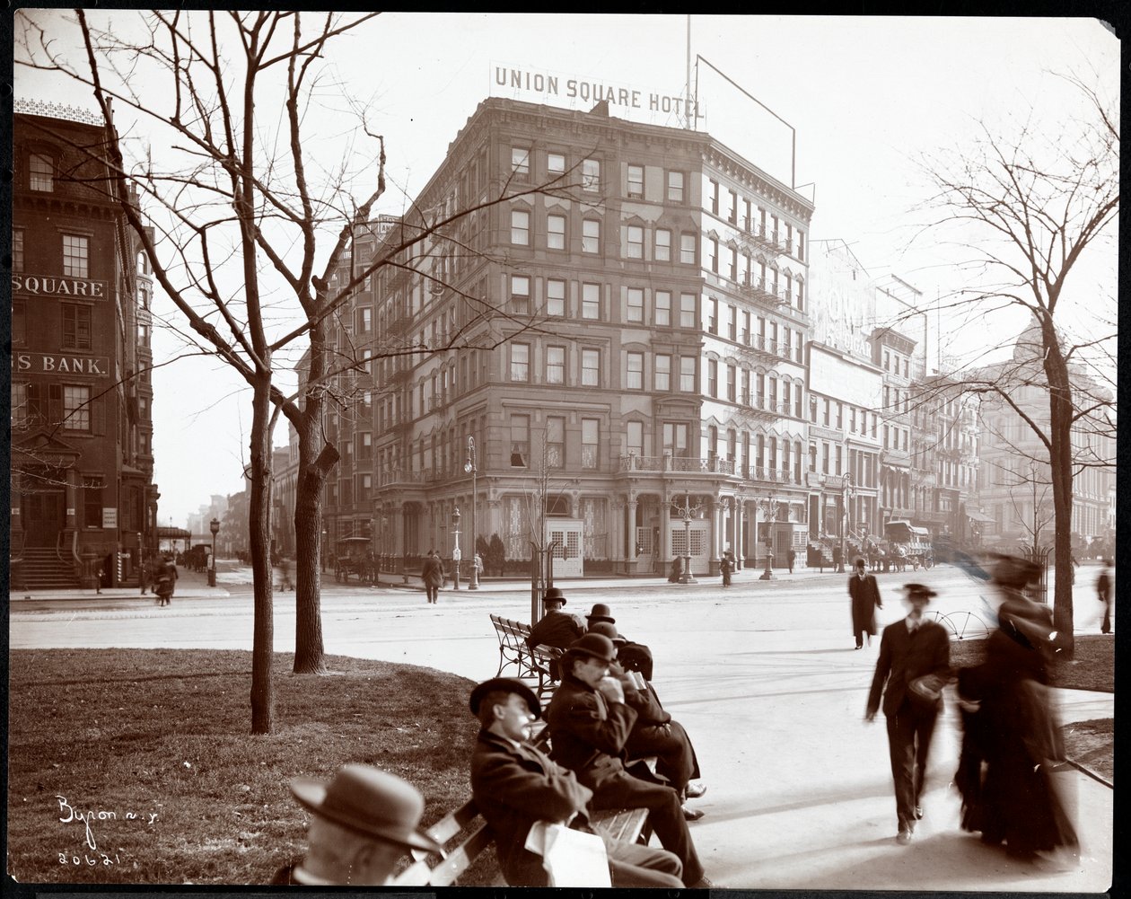 Union Square Hotel på Union Square East og 15th Street, New York, 1905 (sølv gelatinetryk) af Byron Company