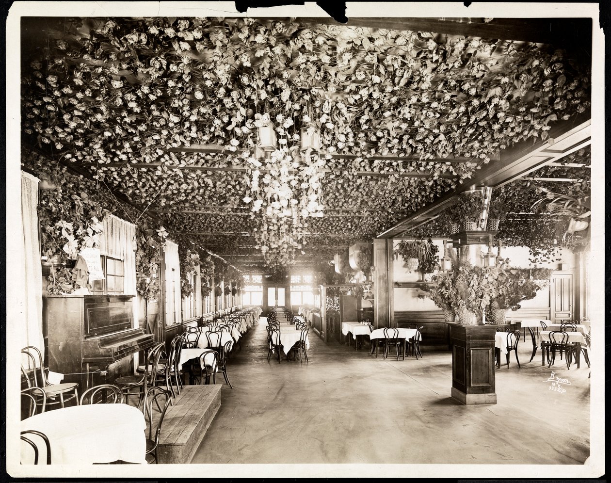 Spisestuen på Hotel Dolphin, New York, 1915 (sølv gelatinetryk) af Byron Company
