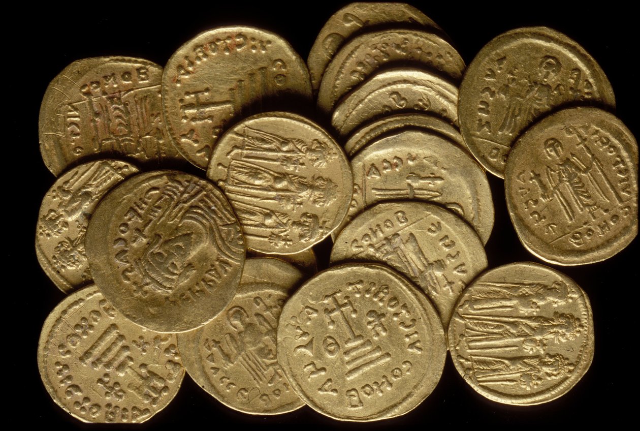 En skat af mønter (guld) af Byzantine