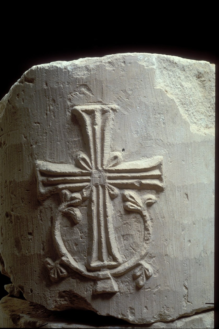 Hovedstol fra en tidlig byzantinsk kirke i Nizanah i det nordlige Negev af Byzantine