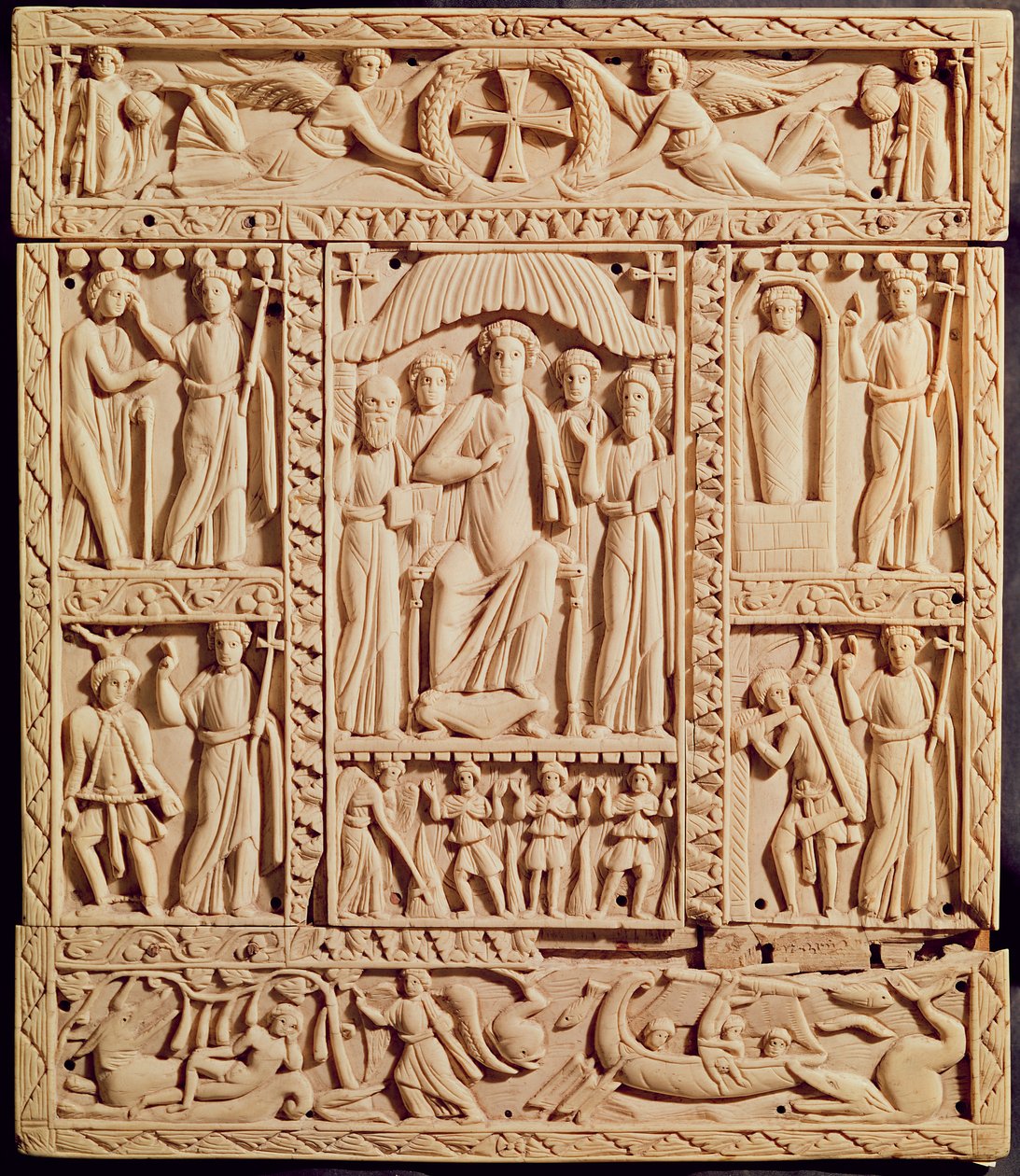 Kristus på tronen, fra en evangelist af Byzantine
