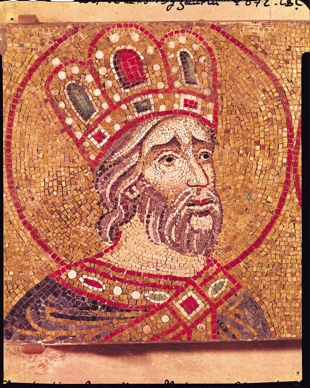 Kejser Konstantin I (ca. 274-337) den Store (mosaik) af Byzantine