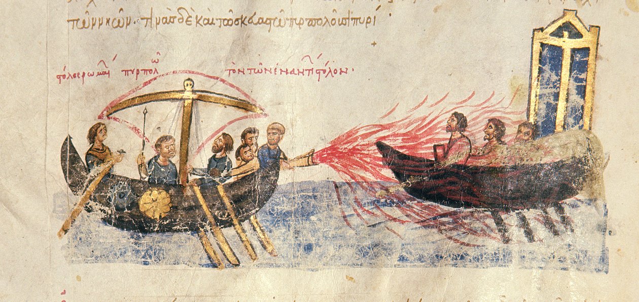 Græsk brandpergament detalje fra 167117 af Byzantine