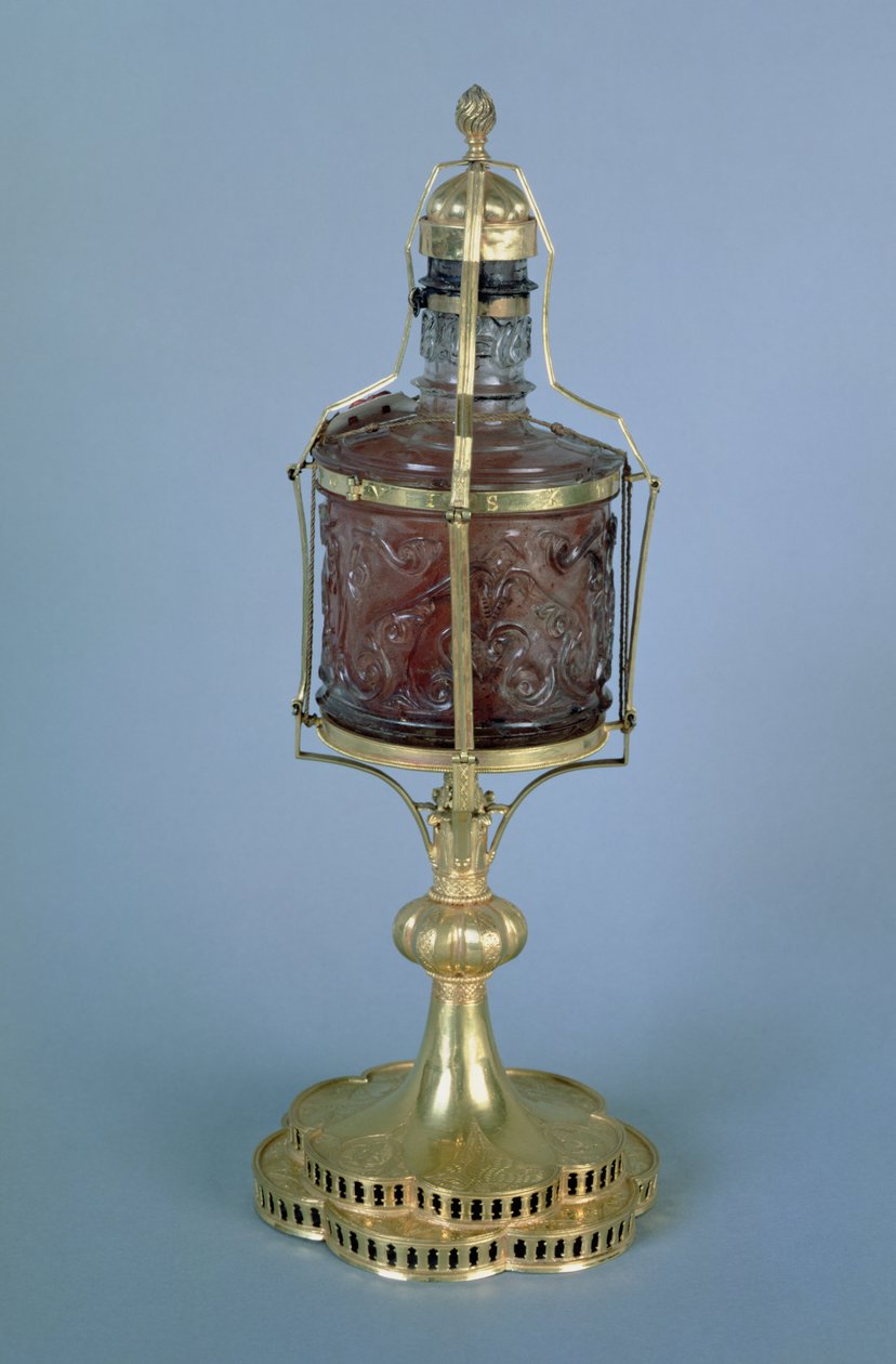 Relikvieskrin af det dyrebare blod, skat fra San Marco-basilikaen (jaspis, guld og emalje) af Byzantine