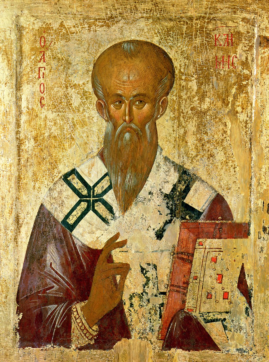 St. Clement, 14.-15. århundrede (tempera på panel) af Byzantine