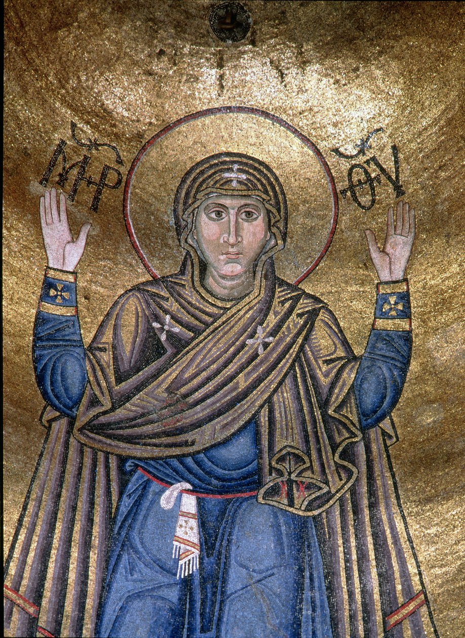 The Virgin Orans, ca. 1050 (mosaik) af Byzantine