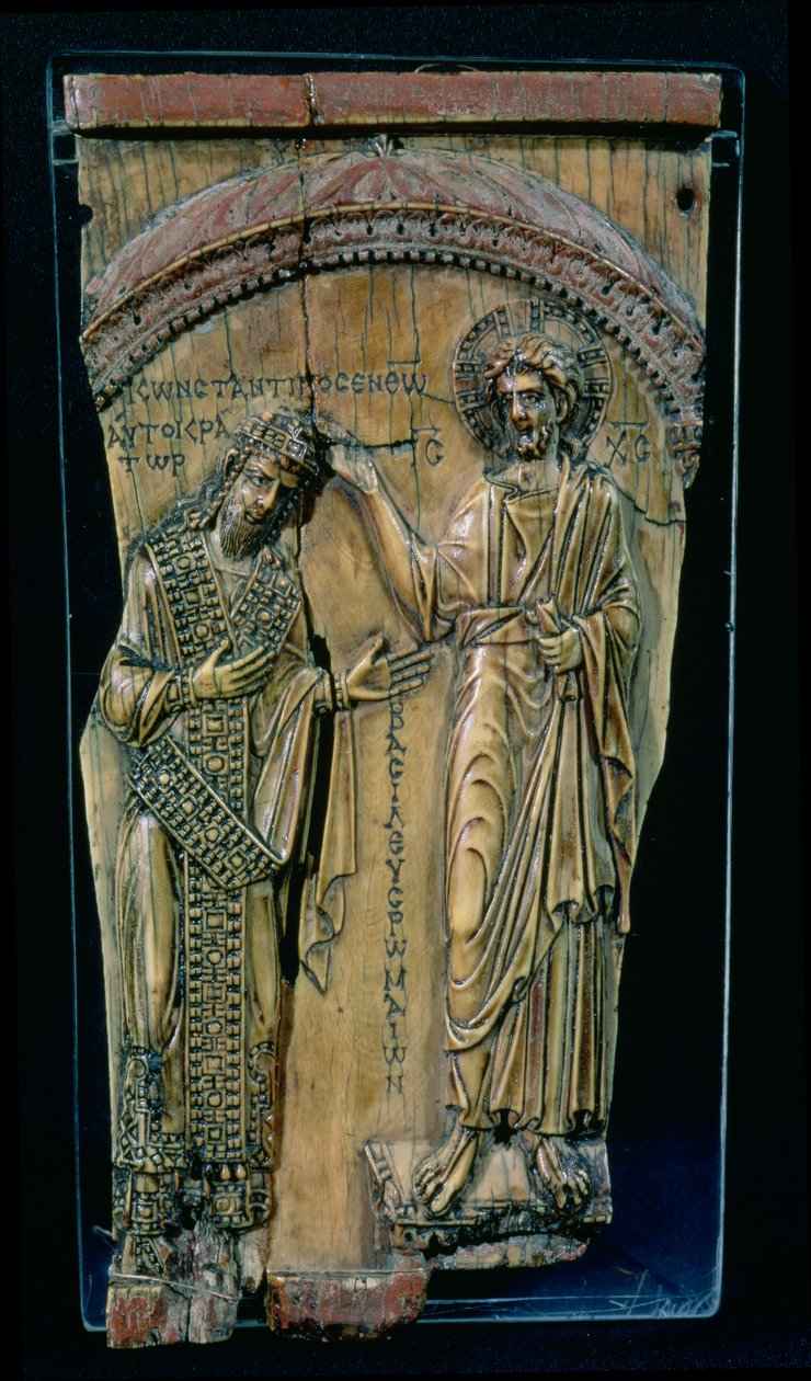 Kristus kronede kejser Konstantin VII af Byzantine Byzantine