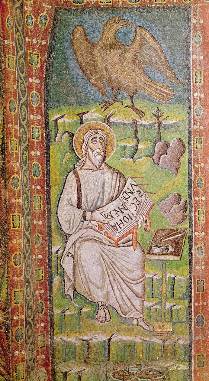 Evangelisten Johannes (mosaik) af Byzantine School