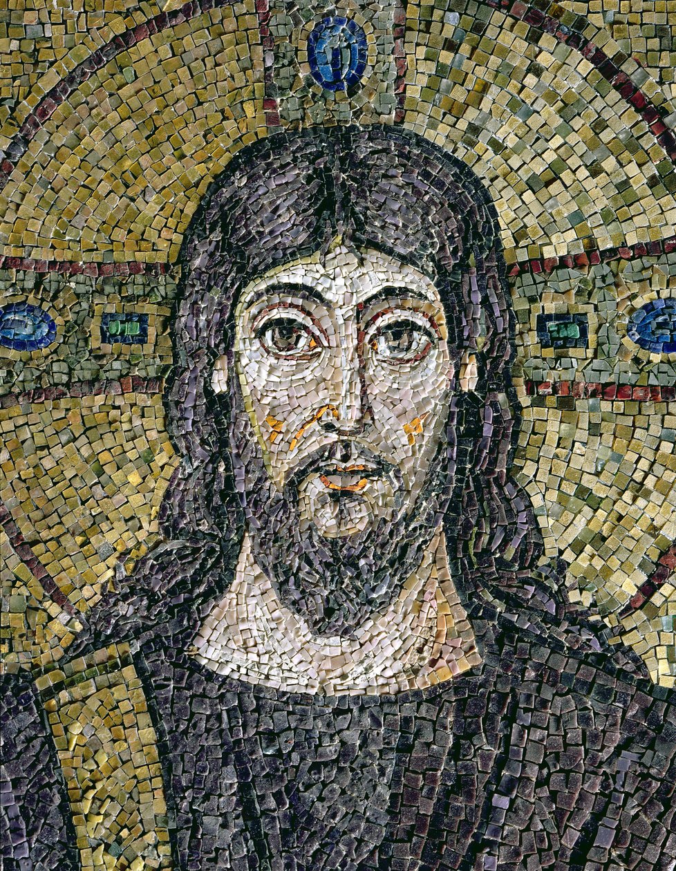 Kristi ansigt (mosaik) af Byzantine School