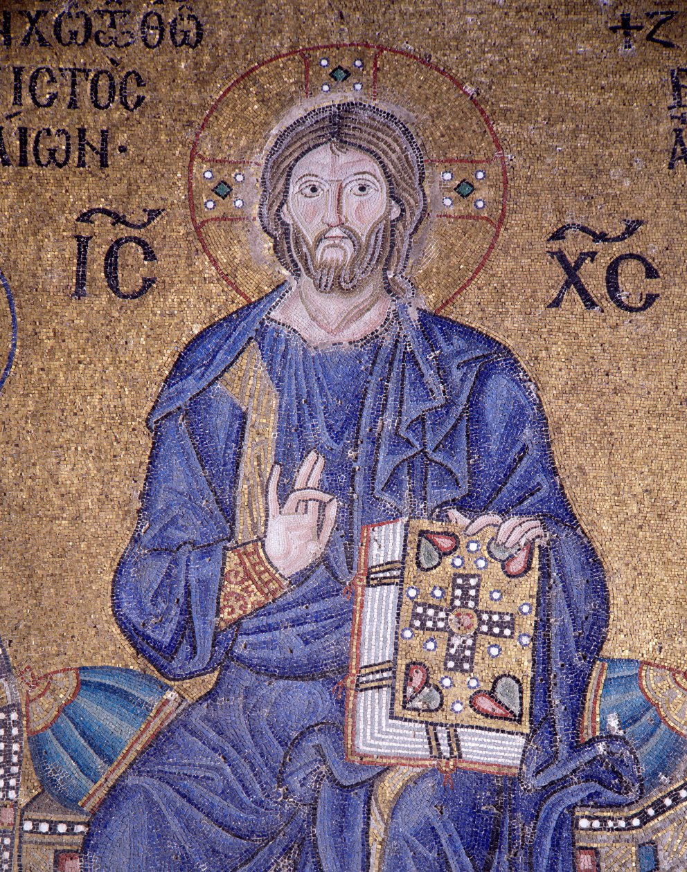 Kristuspantokrator i Hagia Sophia (mosaik) af Byzantine