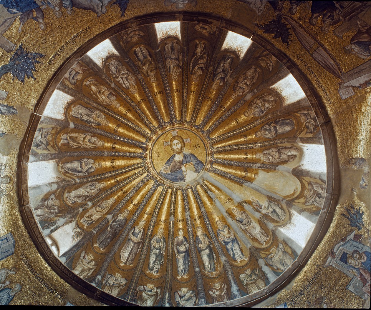 Kristus pantokrator (eller Kristus i herlighed) og apostlene (mosaik af Byzantine