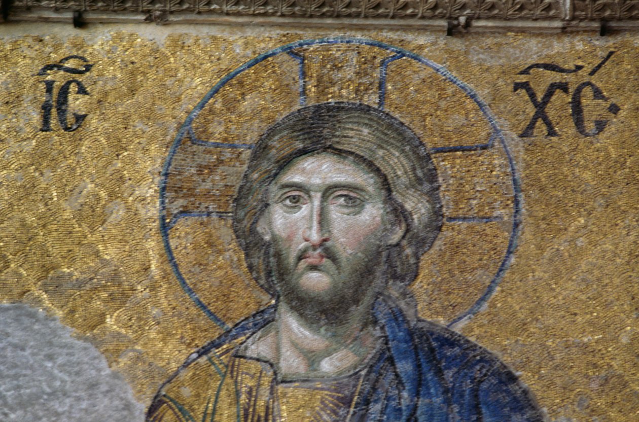 Kristus-deesis i Hagia Sophia (mosaik) af Byzantine