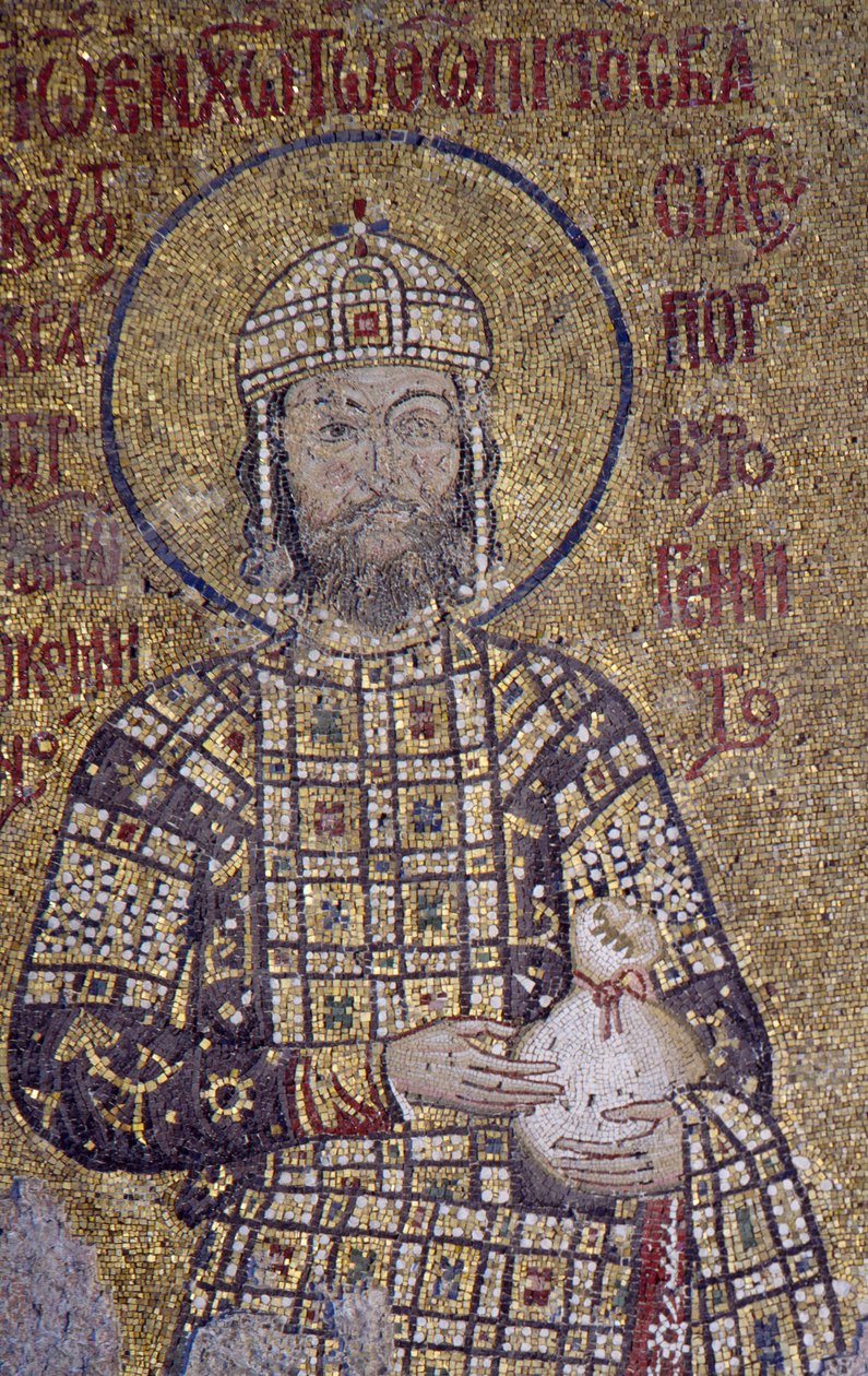 Kejser John Comnenus i Hagia Sophia (mosaik) af Byzantine
