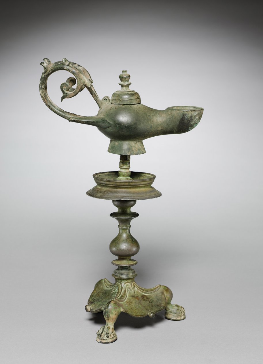 Lampe og stativ, 400s af Byzantine