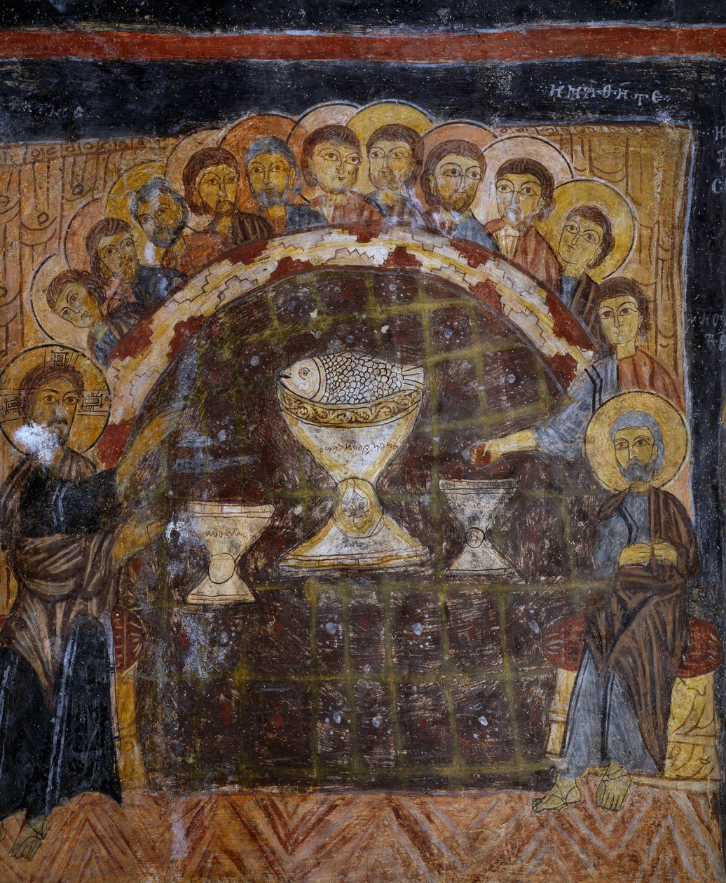 Sidste nadver, byzantinsk fresco (1200-tallet), Gulsehir Karsi Kilise (Sankt Johanneskirken), Goreme (Unescos verdensarvsliste af Byzantine