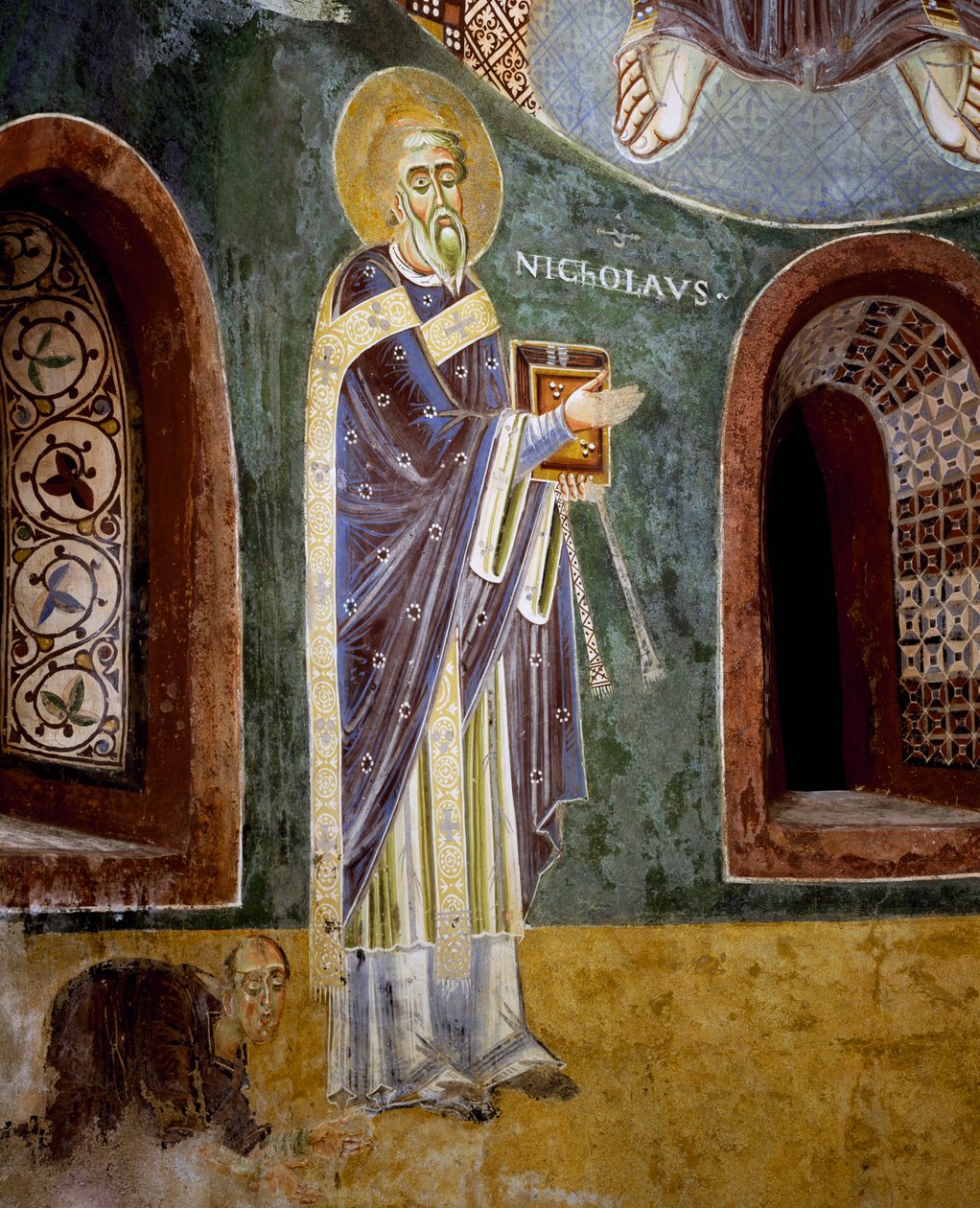 St Nicola, detalje (fresko) af Byzantine