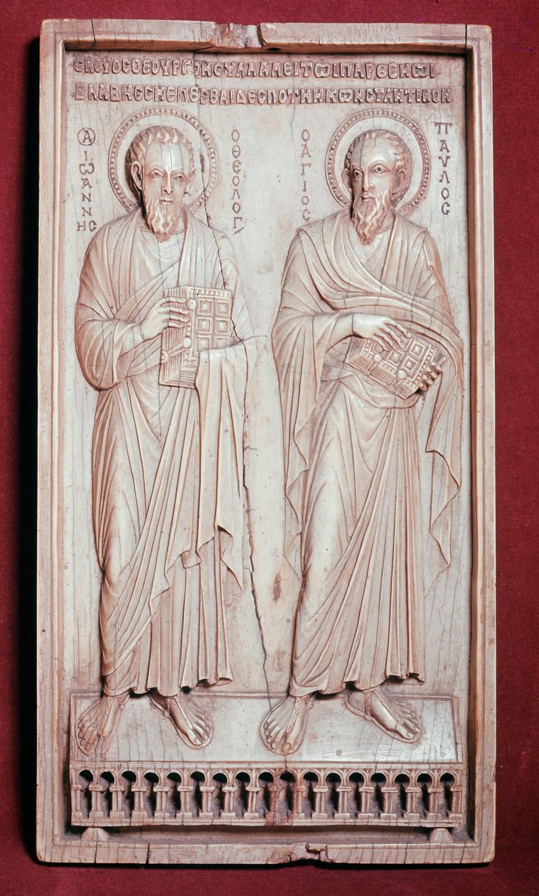 Sankt Peter og Sankt Paul (Elfenben diptykkelement af Byzantine