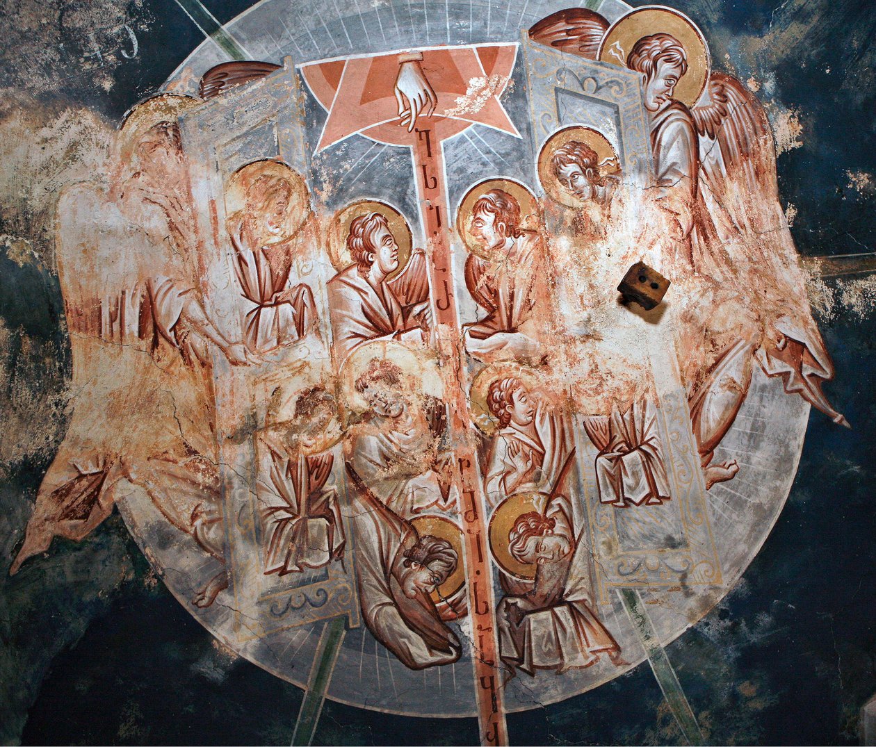 Englene - Peinture de Damiane (aktivt 14. århundrede) - 14. århundrede - Fresco - Saint George