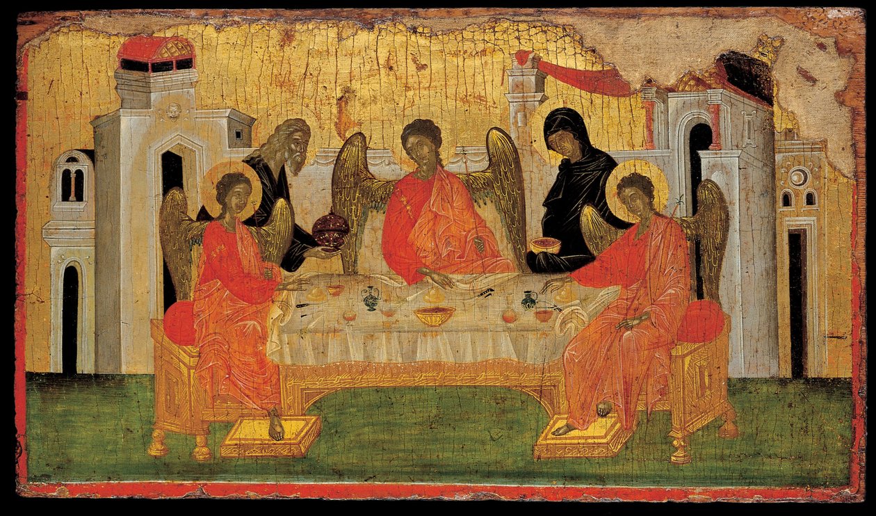 The Hospitality of Abraham Old Testament Trinity, ca 1380 af Byzantine