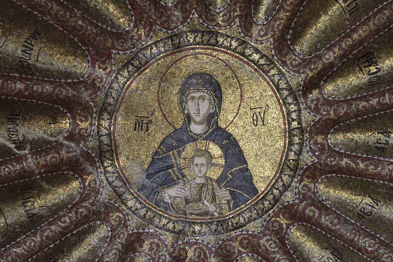 Jomfru og barn, i Chora kirkemuseum af Byzantine