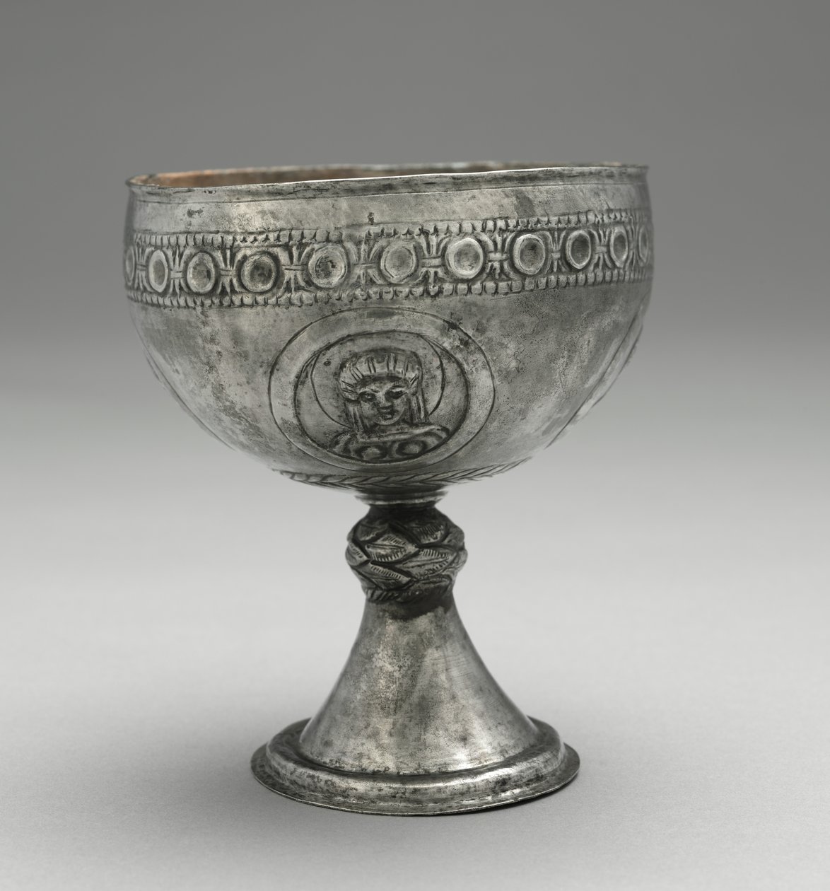 Kalk fra Beth Misona Treasure, Konstantinopel eller Syrien, ca. 500-700 (sølv) af Byzantine Byzantine