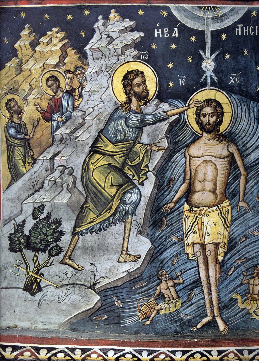 Helligtrekonger - Byzantinsk Mester - 1500-tallet - Fresco - Dionysiou kloster, Athos-bjerget af Byzantine Byzantine