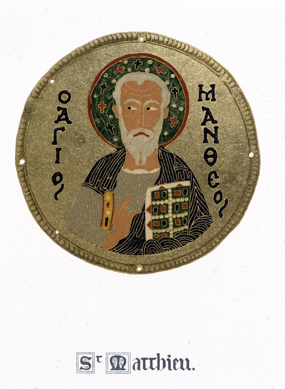 Saint Mathieu - i "" Historie og monumenter af byzantinske emaljer"" af N. Kondakow af Byzantine Byzantine