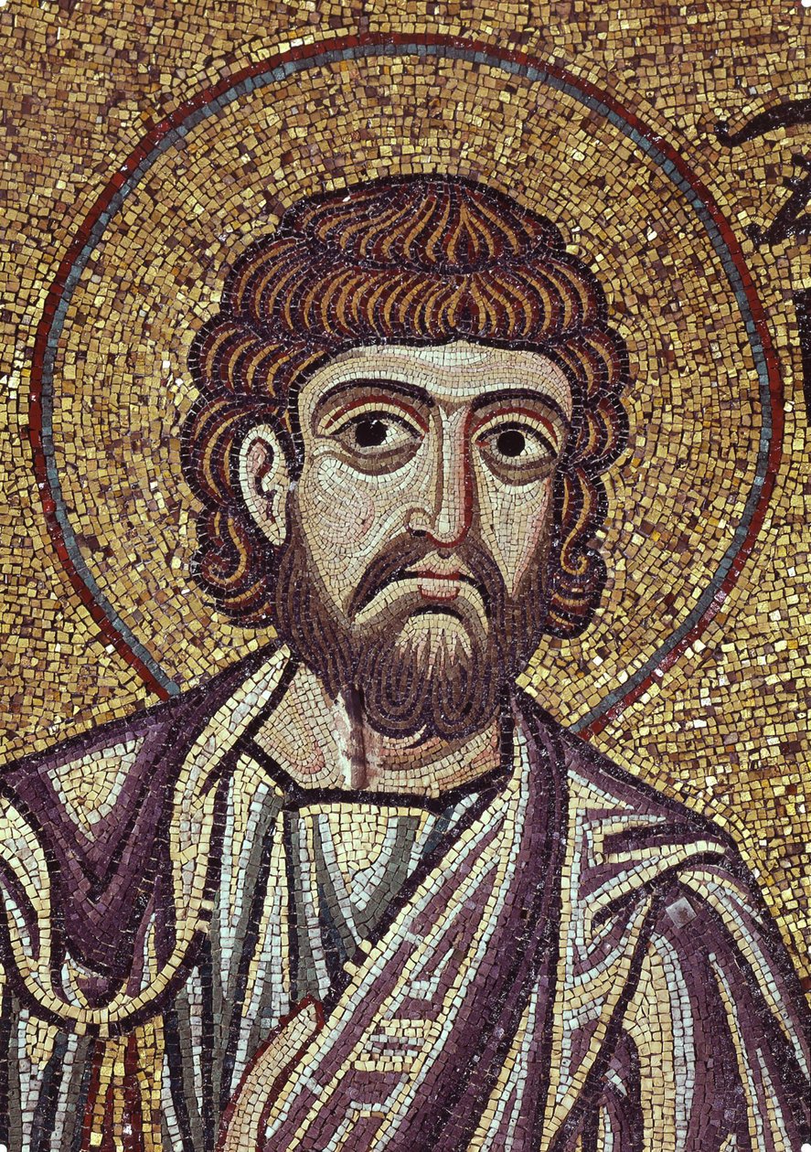Profeten Zakarias Detalje af indvendige mosaikker i St. Marks-basilikaen, 1100-tallet af Byzantine Byzantine