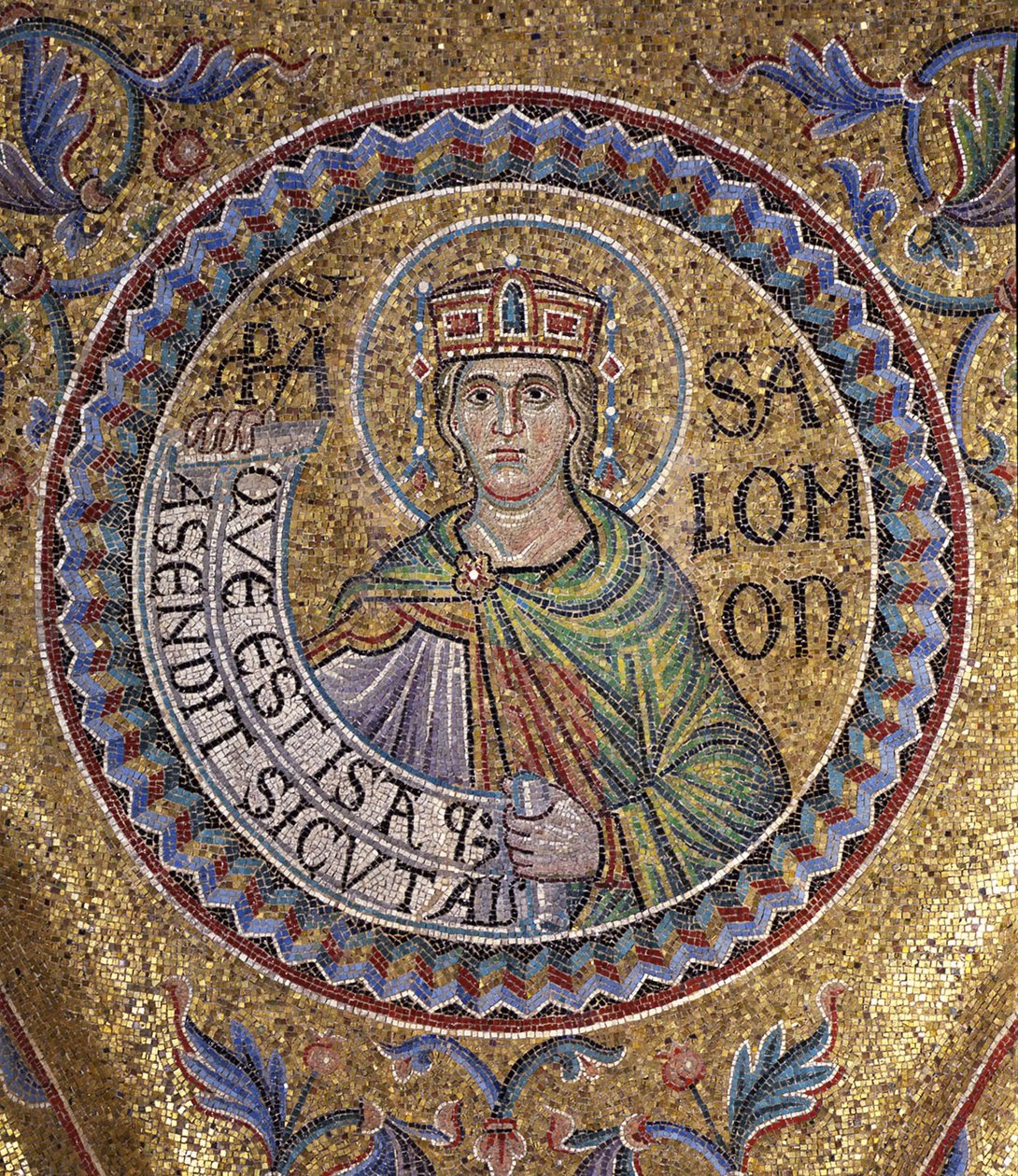 Kong Salomon Detalje af interiørmosaikker i St. Marks-basilikaen, 1200-tallet af Byzantine Byzantine
