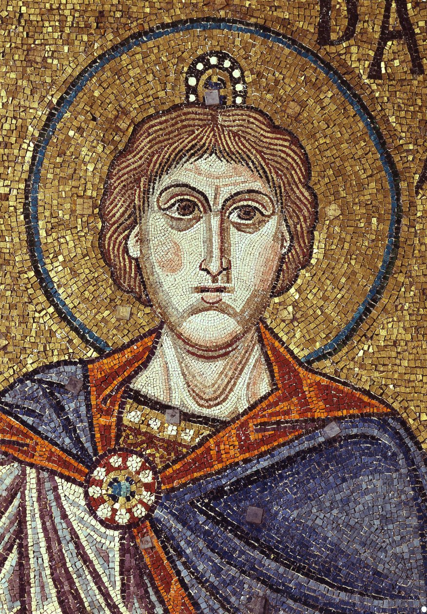 Profeten Daniel Detalje af interiørmosaikker i St. Marks-basilikaen, 1100-tallet af Byzantine Byzantine