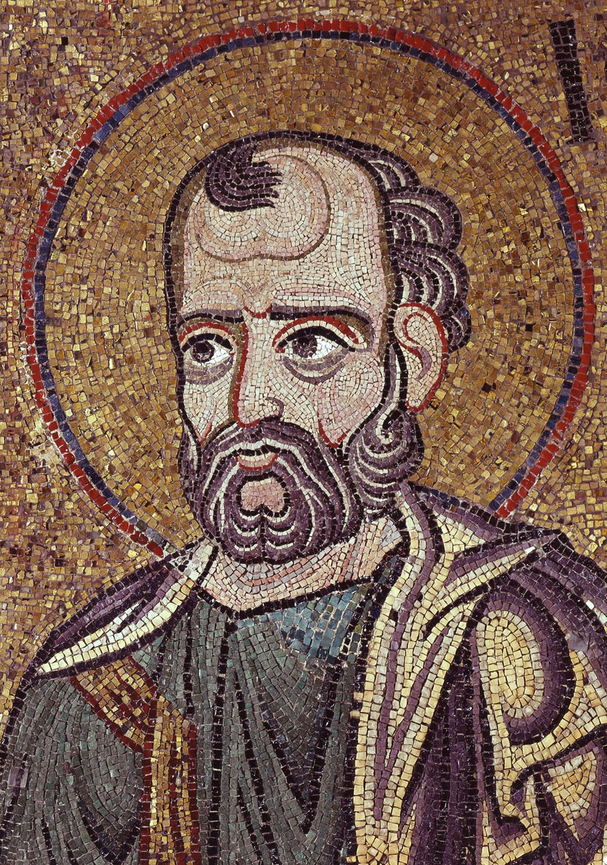 Profeten Jonas Detalje af indvendige mosaikker i St. Marks-basilikaen, 1100-tallet af Byzantine Byzantine