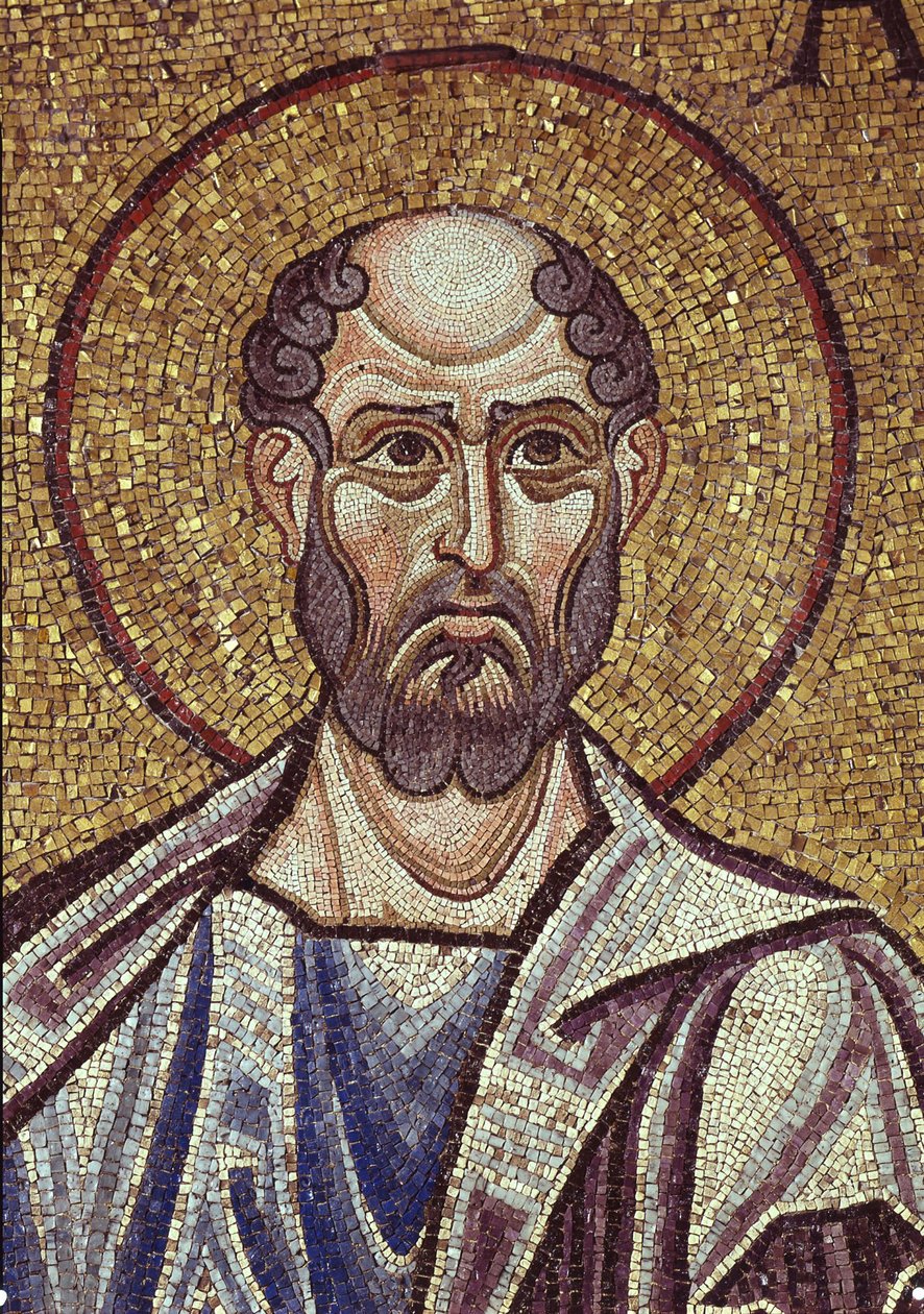 Profeten Obadiah Detalje af indvendige mosaikker i St. Marks-basilikaen, 1100-tallet af Byzantine Byzantine