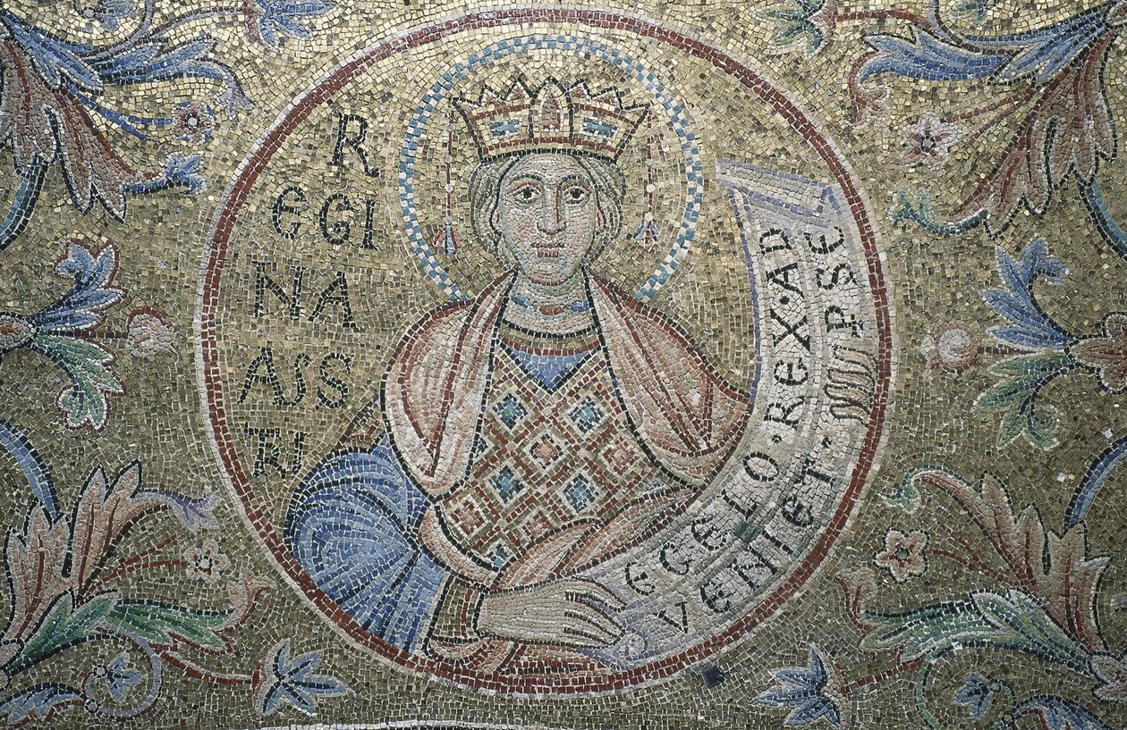 Dronningen af Sheba Detalje af indvendige mosaikker i St. Marks-basilikaen, 1200-tallet af Byzantine Byzantine
