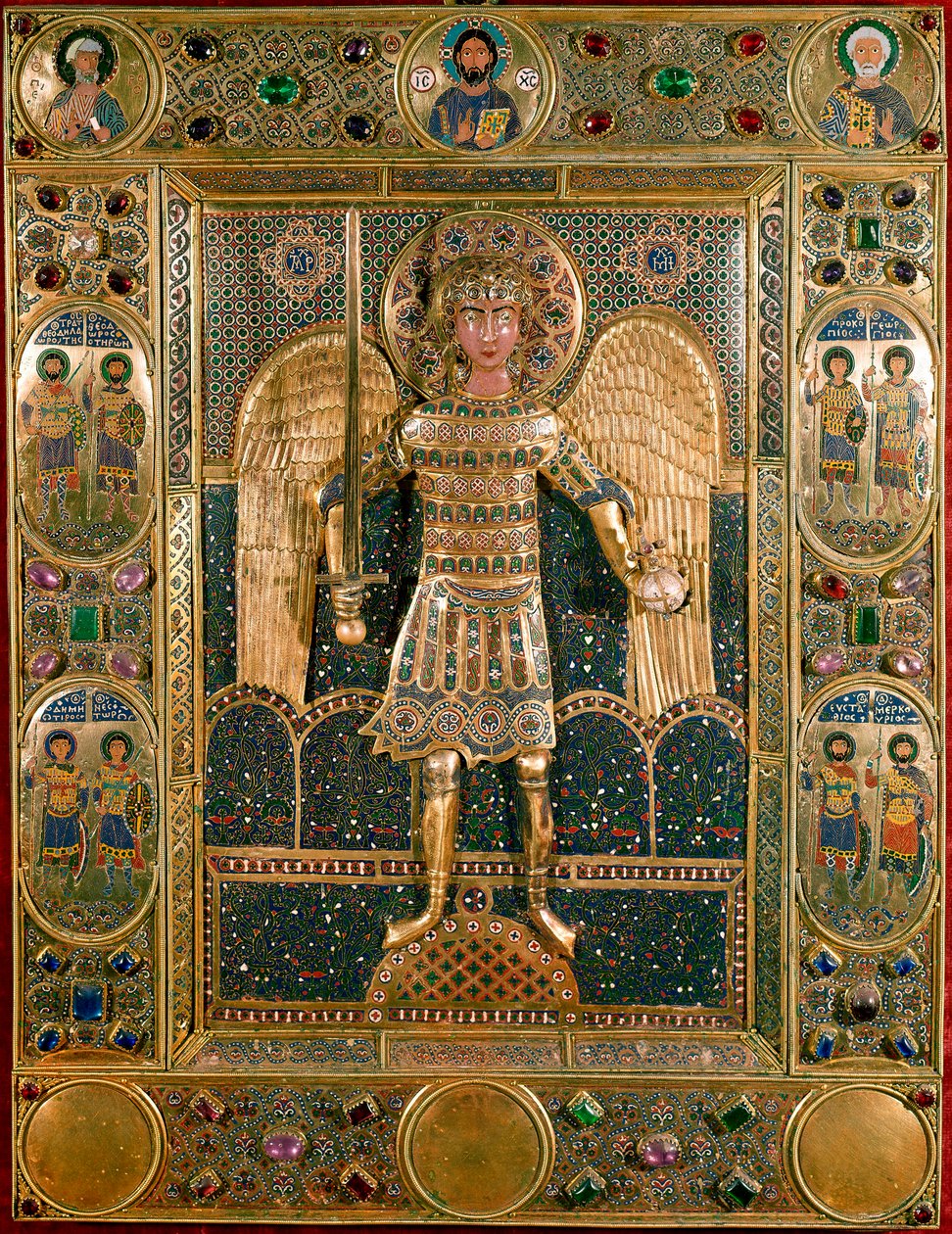 Byzantinsk kunst: Indbinding af Missal Decoree af Repræsentationen af Ærkeenglen Sankt Michael - Gyldne Blade og Emaux af Byzantine School