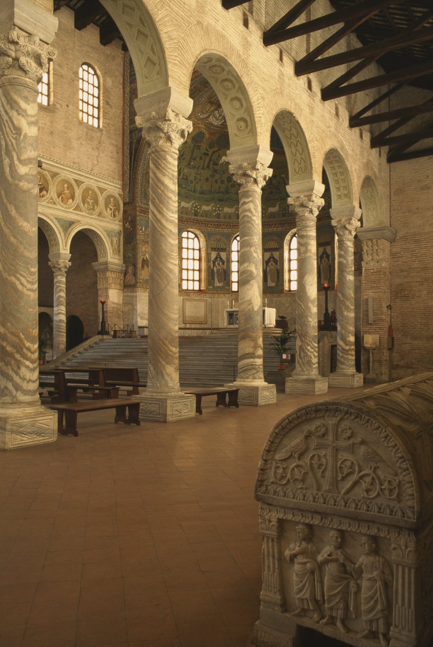 Kirkens indre af Byzantine School